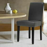 Neuspipe set blagovaonice Moderna kuhinjska bočna stolica s drvenim nogama siva