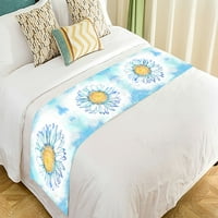 Staza za krevet u akvarelu, Cvjetni šalovi za posteljinu od tratinčice.