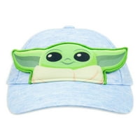Star Wars Girls Baby Yoda bejzbol stil šešir plava heather tkanina s dječjim yoda šeširom