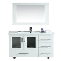 Dizajnerski element kupaonska ispraznost s jednim umivaonikom u bijeloj boji od 32