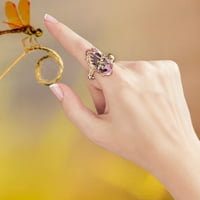 Modni jednostavni zlatni biserni dijamantni cirkonij ženski prsten nakit za zglobove Slatki prstenovi za Tinejdžerke