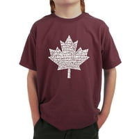 Majica s natpisom pop art za dječake-nacionalna himna Kanade