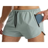 Muške Brzosušeće sportske kratke hlače s džepom s patentnim zatvaračem, Ležerne kratke hlače s patentnim zatvaračem,