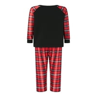 Božićna pidžama za obitelj Slatke duge rukave Raglan vrhovi + blata hlača Set zimska odjeća za spavanje