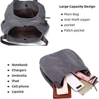 Cocopeaunts platno hobo vrećica za žene tote torbice za rame retro pamučne gornje ručke torbice s velikim kapacitetom