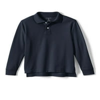 Lands 'End Boys School Uniforma dugih rukava s dugim rukavima Pique Mesh Polo majica, veličine 4-20