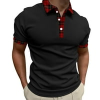 Muška polo majica, ljetna Nova ležerna muška majica kratkih rukava, jednobojna muška košulja s tri gumba na ramenima,