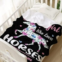 Samo djevojka koja voli konje, prilagođenu deku s imenom, personalizirane deke, najbolje darove za obitelj, prijatelje,