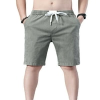 2 muške sportske mini hlače srednjeg struka ljetne kratke hlače jednobojne donje hlače za slobodno vrijeme i vježbanje