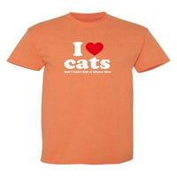 Volim mačke, ali ne mogu, majica sa sarkastičnim humorom i grafikom poklon za muškarce novost smiješna majica