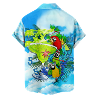 Havajska košulja kratkih rukava, ljetna plaža, ležerna košulja na kopčanje, dječja veličina za odrasle