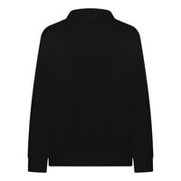 Ženski džemper s kapuljačom s printom, šarena ležerna košulja s dugim rukavima s printom, Crna a-list