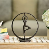 Dania B. krug joga stabla skulptura od lijevanog željeza