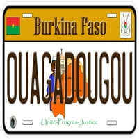 Burkina Faso, Ouagadougou, prilagođena Nova registarska tablica automobila