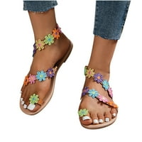 Ženske sandale, elegantne ženske cipele s cvjetnim uzorkom, udobne Ležerne sandale na platformi, ljetne sandale