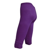 Rasprodaja AUD ženske Capri hlače modne ženske gamaše za fitness jogging jednobojne trenirke Capri joga hlače