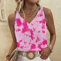 QOONIOI TENK TOP za žene, Womens Summer Tops Osnovni tenkovi v vratni rukavi bez rukava majice TENKS TRGOVI I