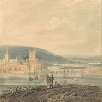 Plakat s pogledom na Rochester koji je izradio Thomas Girtin