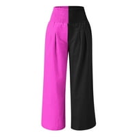 Ženske elastične hlače u struku, široke hlače, ljetna moda, široke duge osnovne jednobojne hlače, hlače za vježbanje