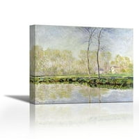 Obale rijeke epte u Givernyju - suvremena likovna umjetnost Giclee na platnu galerije - zidni dekor - Umjetnička