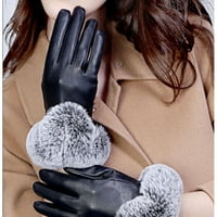 VBNERGOIE ženske jesenske zimske kožne rukavice Zaslon Upravljaju toplim baršunastim rukavicama skijaške rukavice