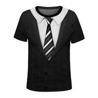 Modno odijelo s dva rukava ležerna kratka majica s okruglim vratom ulična Muška bluza košulje za muškarce Duge