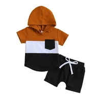 Majice s kapuljačom s kapuljačom s kratkim rukavima za dječake Majice Kratke hlače dječja odjeća ulična odjeća