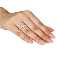 Carat T.W. Dijamant 10k bijelo zlato troredni polu-uvjetni prsten