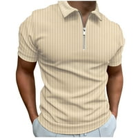 Polo majica za muškarce Muška ljetna majica s jednobojnim printom elastični odbijeni ovratnik majice kratkih rukava