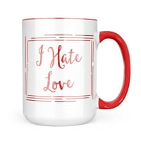 Božićni kolačić limen mrzim ljubav Valentinovo Crveni akvarelni poklon za ljubitelje čaja za kavu
