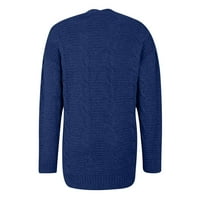 CRDIGAN džemperi za žene, ženske jesenske džempere Kabel pleteni ležerni labavi dugi rukav čvrste boje Pleteni