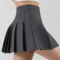Plisirana suknja za žene za djevojčice a-line mini suknja za brzo klizanje visokog struka s podstavljenim kratkim