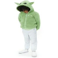 Baby Yoda Baby and Toddler Boy Sherpa Cosplay Hoodie, Veličine 12m-5T