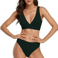Kratke hlače za ženske ploče Swimwere duge žene Bandeau Band Bikini Set Push-up Brazilska kupaća kostima kupaći