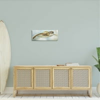 Galerija grafičke umjetnosti mirno plivanje morske kornjače, ispis na platnu na zidu, dizajn