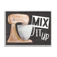 Kuhinja za miješanje pečenja hrane i pića slikarstvo u sivom okviru umjetnički tisak zidna umjetnost