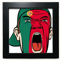 Portugalska zastava šminka lica glava scriang kapica crni kvadratni okvir slika zidna tableta