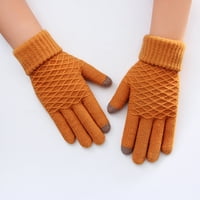 Kcocoo Nove rukavice ženske zimske pletene rukavice Toplo baršunaste rukavice