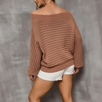 Ženski džemperi, elegantni ležerni setovi, kvalitetna pletenina s printom tratinčice, preveliki džemper, kaput,
