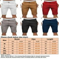 Muške Ležerne jednobojne teretne hlače srednjeg struka, havajske ljetne hlače do koljena, muške dnevne hlače ravnih