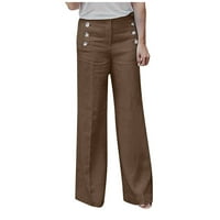 Joga hlače za žene na rasprodaji Plus size seksi ženske modne hlače Ležerne široke široke hlače s elastičnim gumbom