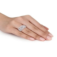 Miabella Carat T.W. Dijamantni 10KT bijelo zlato Openwork Wide Filigree prsten