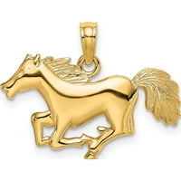 14K žuto zlato trčanje šarm konja napravljen u Sjedinjenim Državama K6591