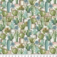 David Textiles Cactus Garden Collection Yd. Pamučna tkanina