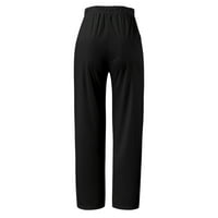 Akiihool radne hlače za žene plus hlače veličine s džepovima za žene visoki struk za vježbanje bootleg hlače kontrola