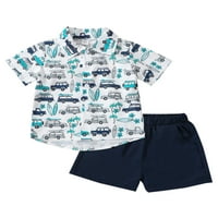 1-6 godina Kid Toddler Baby Boy kratke hlače Set Outfits Gumb Down Hawaiian Shirt Summer Beach odjeće set