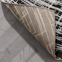 Dobro tkani Fairmont Vernon retro geometrijski sivi glam teksturirana hrpa 7'10 9'10 područja prostirka