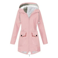 Kaput za žene za jesen / zimu jednobojni kaput jakna Plus jakna Vanjska odjeća za planinarenje jakna s kapuljačom