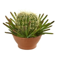 14in. Kaktus Umjetna biljka u tera-cotta planturu