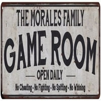 Obiteljski poklon Morales igraonica metalni znak u seoskom stilu 206180042637